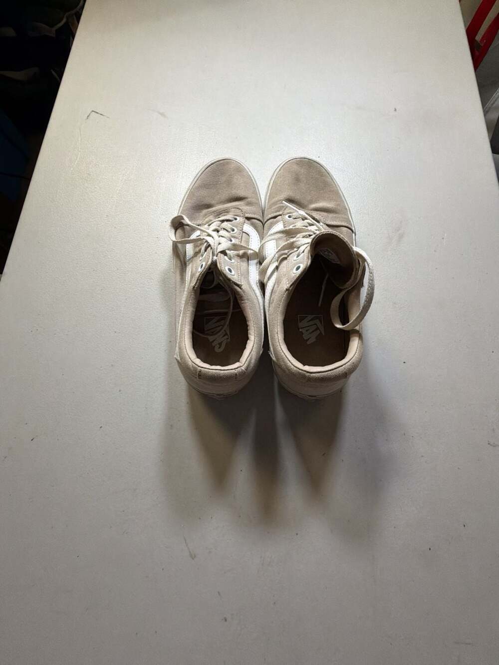 Vans Old Skool Size US Women 9 Tan Canvas Skate Shoes